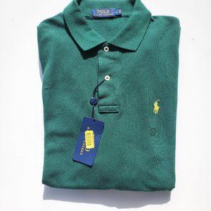 Ralph Lauren Long Sleeve Hunter Green Polo NWT